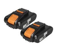 EXTENSILO 2x Battery Replacement for Worx WA3551, WA3551.1, WA3572, WA3549.1 for Power Tools (2500 mAh, Li-Ion, 20 V)