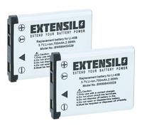 EXTENSILO 2x Replacement Battery compatible with Aldi Traveler IS12, IS-12, SW12, SW-12, Touch one Camera DSLR (700 mAh, 3.7 V, Li-ion)