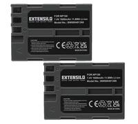 EXTENSILO 2x Replacement Battery compatible with Fujifilm FinePix S5 Pro Camera DSLR (1600mAh, 7.4 V, Li-ion)