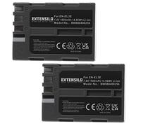 EXTENSILO 2x Replacement Battery compatible with Nikon D70s, D80, D90, D900, DSLR D700 Camera DSLR (1900mAh, 7.4 V, Li-ion, Black)