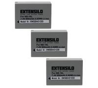 EXTENSILO 3x Battery compatible with Canon PowerShot G1 X, SX40 HS Camera DSLR (800 mAh, 7.4 V, Li-Ion)