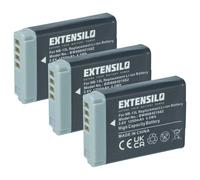 EXTENSILO 3x Battery compatible with Canon PowerShot G5 X, G7 X Mark II, G1 X Mark III, G5X Mark II, G7 X Camera DSLR (1250 mAh, 3.6 V, Li-Ion)