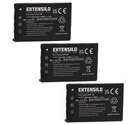 EXTENSILO 3x Battery compatible with Casio Exilim EX-S500, EX-S600, EX-S880, EX-S770D, EX-S3, EX-S600D, EX-S23 Camera DSLR (700 mAh, 3.7 V, Li-Ion)