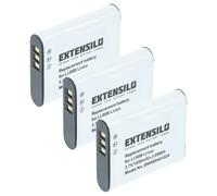 EXTENSILO 3x Battery compatible with OM System Tough TG-7 Camera DSLR (1050 mAh, 3.7 V, Li-Ion)