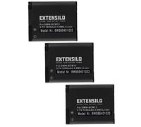 EXTENSILO 3x Battery compatible with Panasonic Lumix DMC-TZ40K, DMC-TS6, DMC-TZ40, DMC-TS5S, DMC-TS5K Camera DSLR (1050 mAh, 3.7 V, Li-Ion)
