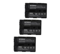 EXTENSILO 3x Battery compatible with Sony DCR-DVD201E, DCR-DVD91E, DCR-HC14E, DCR-DVD300, DCR-DVD91 Camera DSLR (1600 mAh, 7.4 V, Li-Ion)