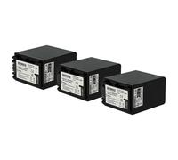 EXTENSILO 3x Battery compatible with Sony HDR-CX690, HDR-CX690VE, HDR-CX690EB, HDR-CX6EK, HDR-CX700 Camera DSLR (3300mAh, 7.4 V, Li-Ion)