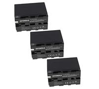 EXTENSILO 3x Battery compatible with Yongnuo YN-300 AIR PRO LED CRI 95+, YN-216 5500K, YN-216 3200-5500K Camera DSLR (6600 mAh, 7.4 V, Li-Ion)