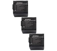 EXTENSILO 3x Battery Replacement for Panasonic CGA-DU07, CGA-DU12, CGA-DU14 for Camera DSLR (2500 mAh, 7.4 V, Li-ion)