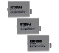 EXTENSILO 3x Replacement Battery compatible with Canon EOS 450D, 500D, 1000D, Digital Rebel XSi, Kiss F Camera DSLR (1100 mAh, 7.4 V, Li-ion)