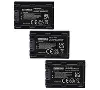 EXTENSILO 3x Replacement Battery compatible with Sony HDR-SR10, HDR-SR11, HDR-HC9E, HDR-SR10E Camera DSLR (650mAh, 7.2 V, Li-ion)