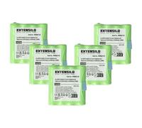 EXTENSILO 5x Battery compatible with MicroTalk 80, 85, 100, 110, 115, 200, 300, PR500, PR900 Radio, Walkie-Talkie (800mAh, 4.8 V, NiMH)