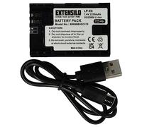 EXTENSILO Battery compatible with Canon EOS 5DS, 5DS R, 60D, 5D Mark III, 5D Mark IV, 6D, 5D Mark II, 60Da Camera DSLR (2250mAh, 7.4 V, Li-ion), + USB-C Socket