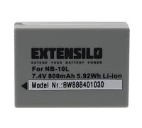 EXTENSILO Battery compatible with Canon PowerShot G1 X, SX40 HS Camera DSLR (800 mAh, 7.4 V, Li-Ion)