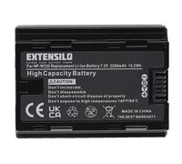 EXTENSILO Battery compatible with Fuji Fujifilm GFX 50S II, GFX100S, GFX100 II, X-H2, X-H2S, X-T4, X-S20 Camera DSLR (2250 mAh, 7.2 V, Li-Ion)