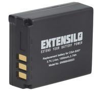EXTENSILO Battery compatible with Panasonic Lumix DMC-TZ5, DMC-TZ50 Camera DSLR (1000 mAh, 3.7 V, Li-Ion)