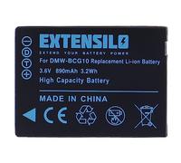 EXTENSILO Battery compatible with Panasonic Lumix DMC-TZ7, DMC-TZ6, DMC-TZ31, DMC-TZ36, DMC-TZ8, DMC-TZ30 Camera DSLR (890 mAh, 3.6 V, Li-Ion)