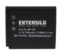 EXTENSILO Battery compatible with Pentax Optio S12, S10, VS20 Camera DSLR (750 mAh, 3.7 V, Li-Ion)