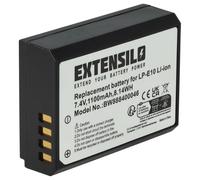 EXTENSILO Battery Replacement for Canon LP-E10 for Camera DSLR (1100 mAh, 7.4 V, Li-Ion)