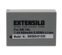 EXTENSILO Battery Replacement for Canon NB-10L for Camera DSLR (800 mAh, 7.4 V, Li-Ion)