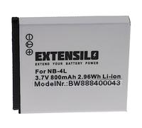 EXTENSILO Battery Replacement for Canon NB-4L for Camera DSLR (800 mAh, 3.7 V, Li-ion)