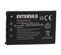 EXTENSILO Battery Replacement for Casio NP-20 for Camera DSLR (700mAh, 3.7V, Li-ion)