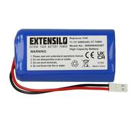 EXTENSILO Battery Replacement for Electropan ICP 186500-22F-M-3S1P-S for Vacuum Cleaner (3400mAh, 11.1 V, Li-ion)