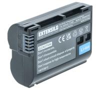 EXTENSILO Battery Replacement for Nikon EN-EL15b, EN-EL15c, EN-EL15A, EN-EL15 for Camera DSLR (2250 mAh, 7 V, Li-Ion) + Info Chip