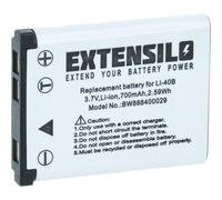 EXTENSILO Replacement Battery compatible with General Electric E1255W, E1276, E1276W, E1480, E1480W Camera DSLR (700mAh, 3.7 V, Li-ion)