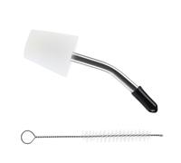 Extension Attachment for Kettle Spout, Accessories for Teapots Beak, 15-18 mm Diameter, Flushable Heat-Resistant Funnel Attachment with Cleaning Brush for Hot Drinks