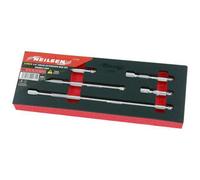 5 X 1/4" DRIVE EXTENSION BAR SET WOBBLE BAR END 50MM 75MM 150MM 225MM 5 PIECE KIT