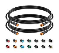 Extension Cable 3Pin Waterproof Plug Female to Male Works for Electric Bicycle Light/Throttle/Ebrake/Display Ebike Parts Extend Wire(3pin, 50cm 2pieces)