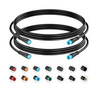 Extension Cable 4Pin Waterproof Plug Female to Male Works for Electric Bicycle Light/Throttle/Ebrake/Display Ebike Parts Extend Wire(4pin, 80cm 2pieces)