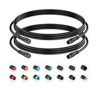Extension Cable 6Pin Waterproof Plug Female to Male Works for Electric Bicycle Light/Throttle/Ebrake/Display Ebike Parts Extend Wire(6pin, 80cm 2pieces)