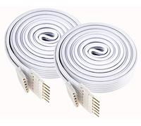 Extension Cable Compatible with Nanoleaf Essentials Lightstrips (3.3ft, 2 Pack, White)