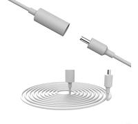 Extension Cable for Echo Dot 3rd 4th 5th Gen, 10ft Waterproof Power Cord, Dustproof Copper Core Wire, Flexible Placement, Shock Prevention, White or Black，White