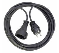 Extension Cable Protective Contact Plug Plastic 25 M Black H05VV-F 3G1, 5