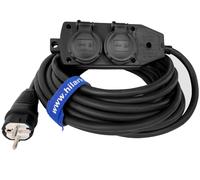Extension cable with distributor, 3-core, cross-section 2.5 mm², 1-50m