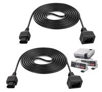 Extension Cables 7P for Nintendo NES Classic Controller, 2 Pack 6FT Extending Cords for Original (1985) Nintendo NES Game Controller Accessories