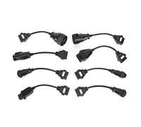 Extension Cables Full Set,8pcs Truck OBD2 Connector Extension Cables Auto Diagnostic Tool Full Set Black DC 12V Vehicle Accessory