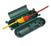 Extension Cord Cover: IP54 Weatherproof Electrical Shield, Safety Housing with 8.27" Socket Head, Rubber Seal, Green and Black Connector Housing