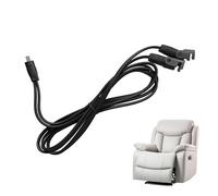 Extension Cord For Recliner - 78.7 Inches Electric Recline Cable | 2 Pin Replacement Power Cord Y Splitter Lead For Reclining Sofa Lift Chair | Electric Recliner Cable - Black ABS