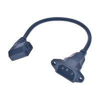 Extension Cord IEC320 C14 to C13 Extension cord,C14 with screw holes and C13 Right Angled Short,30cm lenght,H05VV-F 3G 0.75MM Long Extension Cord (Size : Left Angled)