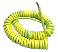 extension cord, Telescopic Wire Spiral Cable,Spring Yellow-Green Ground Single Core