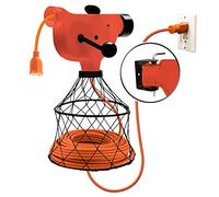 Extension Cord Winder and Storage Organizer with 2 Fixed and 1 Swivel Wall Mount