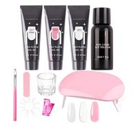 Extension Gel Kit Nail - Gel D´e D¨e D¨e DГe Set 15 ml | Complete Manicure Set for Home, Salon, Professionals and DIY Nail Decoration, Includes Nail Tips, Nail Clippers and