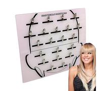 Extension Holder, Sturdy Acrylic Hair Extension Holder Board, Hair Styling Board, Wig Cut Display, Grafting Board, Hair Hanger with Clip for Hairpieces, Home and Salons