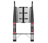 Extension Ladder 4.4M with Hook Stainless Steel Telescoping Stepladder for Multi Purpose Loft Attic 14.5FT Extendable Ladder 330lbs/150kg Heavy Duty EN131 Standard