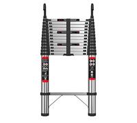 Extension Ladder 5M with Hook Stainless Steel Telescoping Stepladder for Multi Purpose Loft Attic 16.4FT Extendable Ladder 330lbs/150kg Heavy Duty EN131 Standard