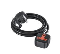 Extension Lead 1 Meter Short Single Plug Socket Power Cable 13 Amp Extension Cord Electrical Socket Black New upgrade in 2025